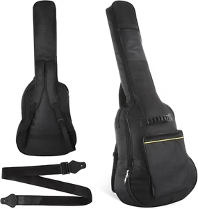 41" Acoustic Guitar Gig Bag Adjustable Strap Waterproof Backpack 5Mm Thick Case - Picture 1 of 1