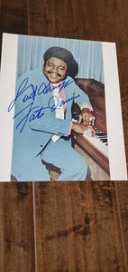 FATS DOMINO SIGNED AUTO 8X10 GLOSSY PHOTO BLUEBERRY HILL SOUL R&B ROCK AND ROLL - Picture 1 of 1