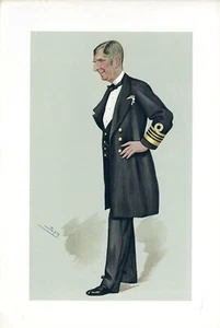 1889 Vanity Fair Spy Print PLACA DE PRUEBA John Edmund Commerell caricatura dibujos animados - Imagen 1 de 1