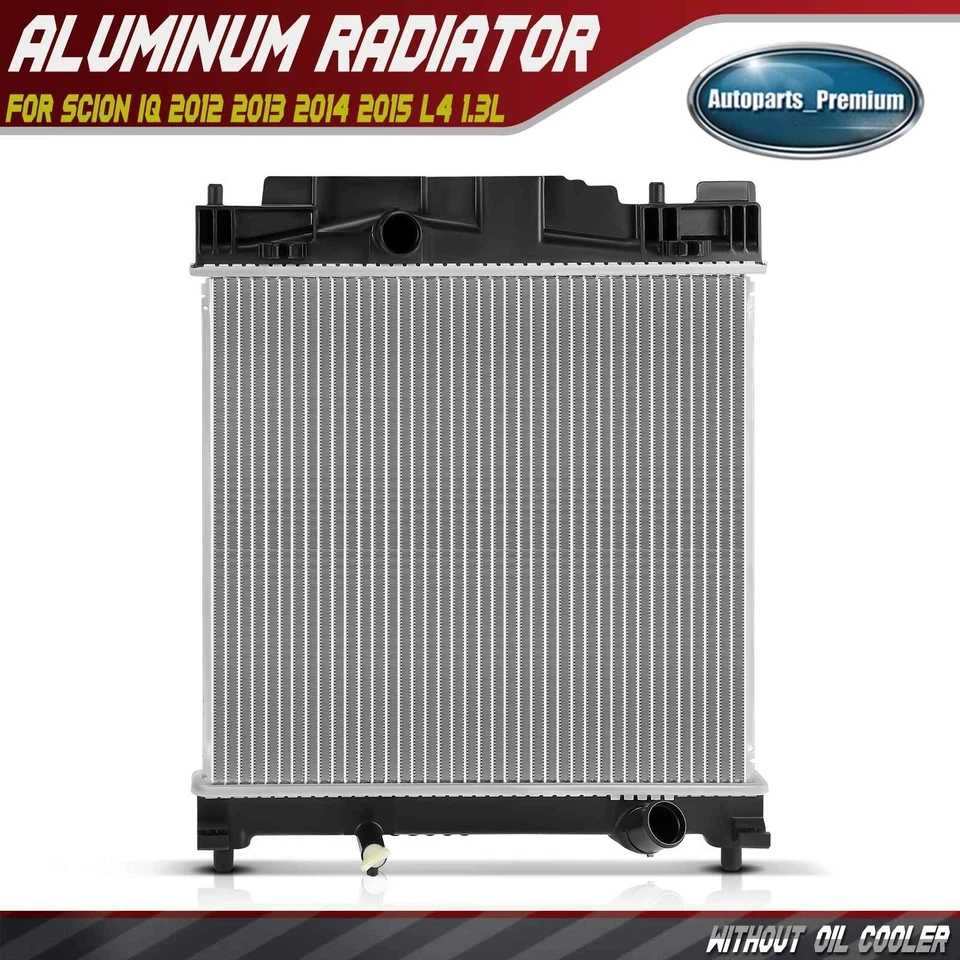 Radiator without Oil Cooler for Scion iQ 2012 2013 2014 2015 L4 1.3L 1640040220 - Image 1 of 4