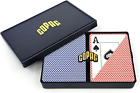 Copag Export Design 100% Plastic Playing Cards, Poker Size Jumbo Index Red/Blue