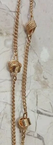Collar Avon De Colección Tono Dorado Nudo 16" Cadena Gargantilla Collar Firmado Disfraz - Imagen 1 de 4