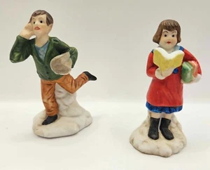 Vintage Mercuries USA Winter Weihnachtsdorf Figuren 3 Zoll groß, 2er Set - Bild 1 von 10