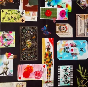 DESIGNERS GUILD/CHRISTIAN LACROIX Maison Dejeu multi velvet cotton print new - Picture 1 of 1