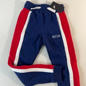 Nike Air Sport wear Fleece Pants Joggers Kid Sz Small Red,White,Blue Sweats NEW - Picture 1 of 10