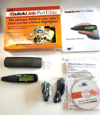 WizCom E04087 QuickLink-Pen Elite Scanner-Works Great - Complete! - Image 1 of 4