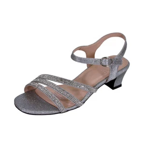 👠 FLORAL Jenna Women's Wide Width Glittery Rhinestone Straps Dress Sandals 👠 - Picture 1 of 22