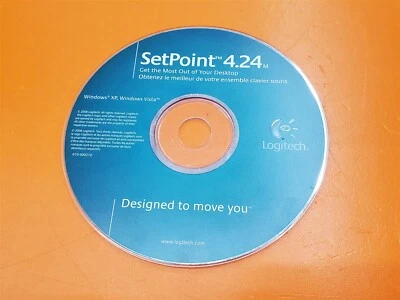 ⭐️⭐️⭐️⭐️⭐️ Logitech SetPoint 4.24M For Windows XP/Vista Disc Only No Case - Image 1 of 2