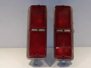 1971 1972 Fiat 128 Sedan Tail Lights OEM Pair 73 74 75 76 - Picture 1 of 6