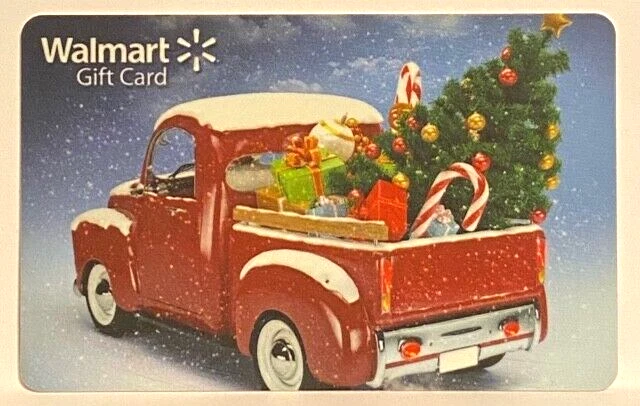 WalMart Vintage Red Pickup Truck Christmas Tree Holiday 2014 Gift Card FD-42583 - Image 1 of 1