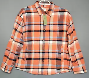 Goodfellow schweres Flanellhemd Herren XL orange Knopfleiste Kragen neu - Bild 1 von 10
