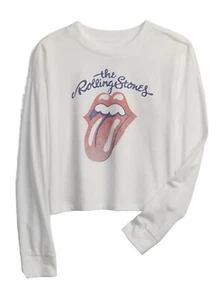 New Rolling Stones Tongue Logo Juniors Teen Size 12 Oversized Tee - Picture 1 of 5