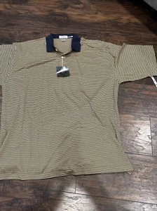 VTG Titleist by Corbin mens vintage golf polo black Gold Stripe Size XXL NWT - Picture 1 of 8