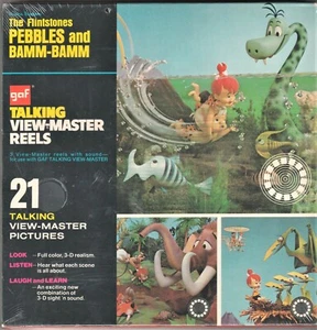 Gaf Talking View-Master Rollen ~ The Flintstones Kieselsteine & Bamm-Bamm 1964 - Bild 1 von 2