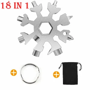 18 in 1 Schneeflocke Multitool Karte,Edelstahl Fahrrad Multifunktionswerkzeug - Bild 1 von 15