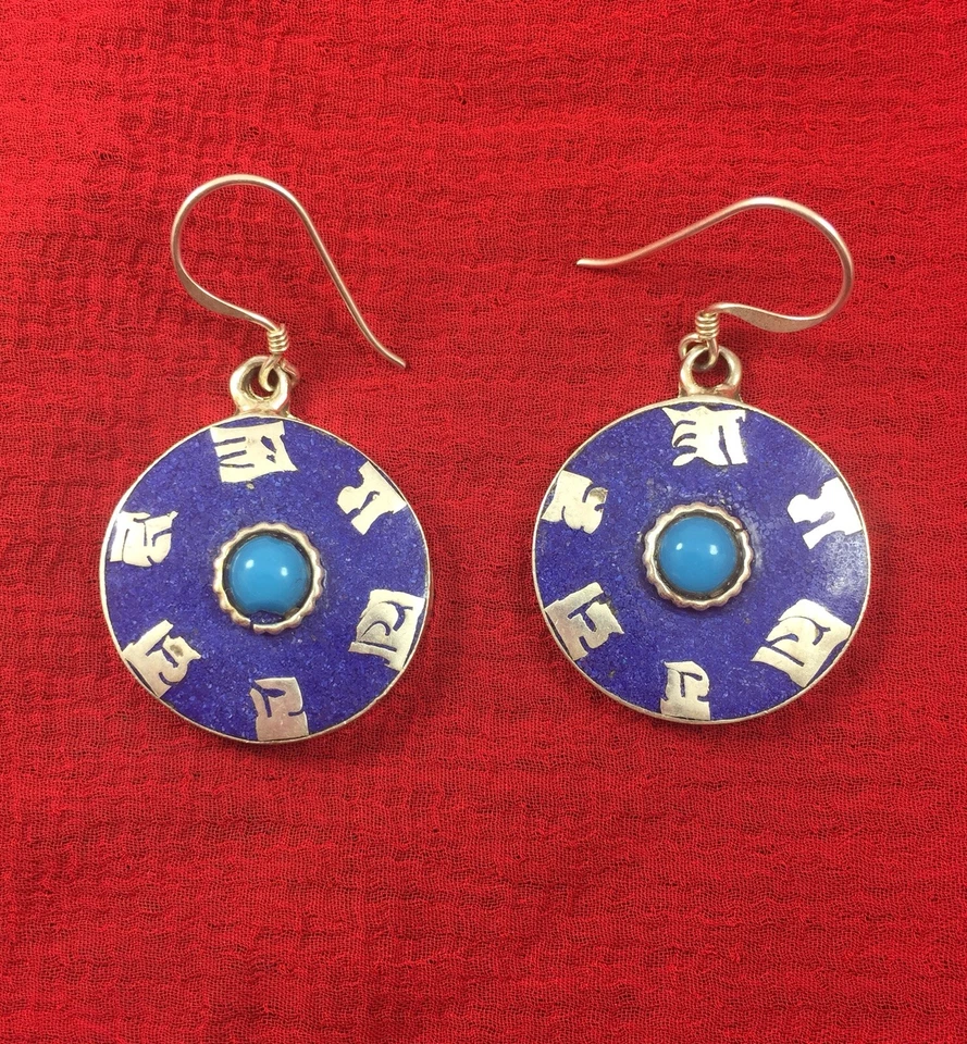 Vintage Earrings with Lapis And Turquoise stone - Image 1 of 3