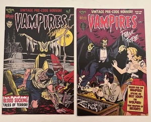 Vampires #1 & Blood Shot NM/M Signed By Forte With COA Pre Code Horror Comics - Picture 1 of 18