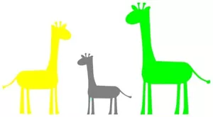 GIRAFFE FAMILY DECAL - Bild 1 von 1