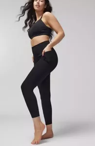 Neu mit Etikett $ 59 Soma 24/7 Leggings hohe Taille Seitentasche M weich schlankmachend formend schwarz - Bild 1 von 8