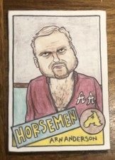 Gummy Arts Trading Card by M. Noren, 2021 Arn Anderson 1985 Topps Style