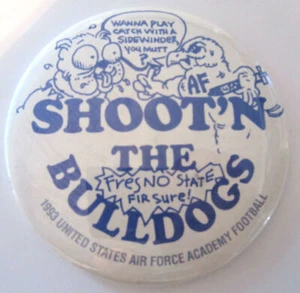Air Force Academy Button Pin Back Afa 1993 United States Football Shootn Bulldog - Picture 1 of 1