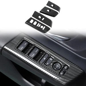 para Honda CR-V 2023 2024 negro carbono puerta reposabrazos ventana cubierta elevadora borde 4 piezas - Imagen 1 de 11