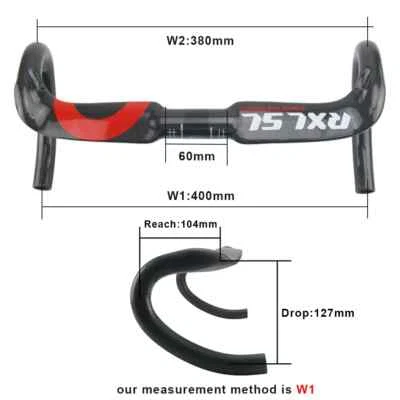 31.8mm Carbon Fiber Road Bicycle Handlebar  4 Holes Internal Routing Drop Bar - Image 1 of 4