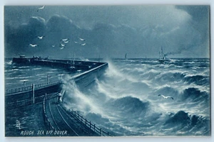 Dorset England Postcard Rough Sea Off Dover c1910 Sapphire Series Tuck Art - Picture 1 of 2