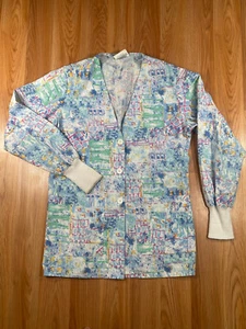 Crest Style 5186 98 Long Sleeve Front Button Nursing Scrub Top Women’s Size S - Picture 1 of 11