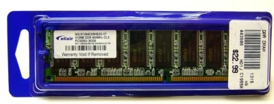 512MB DDR-400MHz GENUINE ELIXIR MEMORY MODULE - Image 1 of 2