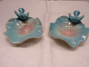 ROYAL COPLEY BLUE BIRD TRINKET DISHES - Picture 1 of 4