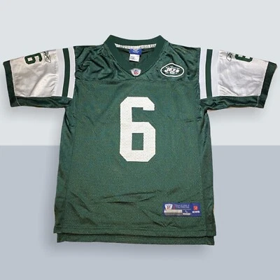 Camiseta deportiva verde Reebok On Field de Mark Sanchez New York Jets NFL #6 para niños talla grande Foto 1 de 4