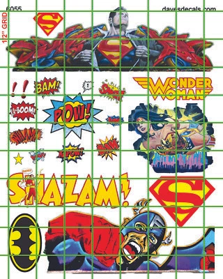 6055 DAVE'S DECALS BOXCAR COMIC BOOK GRAFFITI  HO SCALE 1:87 - Image 1 of 4