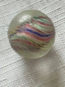 Mármol remolino de vidrio grande vintage - Imagen 1 de 8