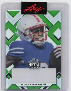 2022 Leaf Metal Draft Reggie Roberson Jr. Green Prismatic 1/1 Proof - Picture 1 of 2