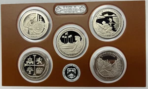 2019 S Clad Proof America The Beautiful Quarters 5 Coin Only No Case Box or COA - Picture 1 of 2