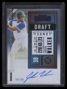 2020 Panini Contenders Draft Autographs Blue 13 Jordan Walker Rookie Auto 54/99 - Picture 1 of 2