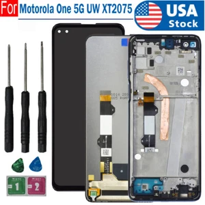 Replacement For Motorola Moto One 5G UW XT2075 LCD Touch Screen Digitizer ±Frame - Picture 1 of 12