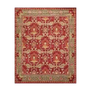 Print Traditional 100% Wool Arts & Area Rug Handmade Wool Red Hand Tufted Carpet - Picture 1 of 14