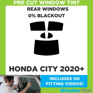 For Honda City 2020+ Pre Cut Window Tint Rear 0% Blackout Film - Picture 1 of 10
