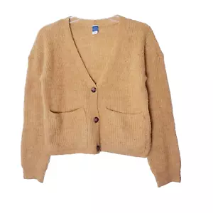 Old Navy Strickjacke Pullover Damen Gr. XL (14-16) gelb gold orientiert cropped - Bild 1 von 16
