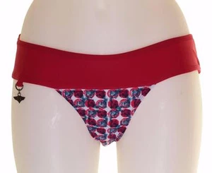 Bnwt Women's Oakley Stretch Bikini Bottoms Large Lava Red New Surf Swim - Picture 1 of 3