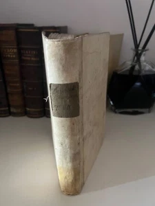 🔴 Libro ORAZIONI SACRE E DISSERTAZIONI Totrricelli CARTA PERGAMENA antico 1738 - Picture 1 of 13