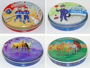 Ovale Milchzahndose Zahndose Feuerwehr Polizei Pferde aus Metall für Milchzähne - Bild 1 von 5