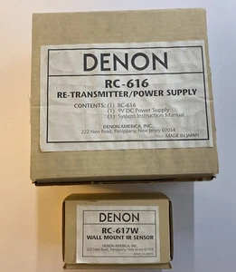 DENON IR RC-616 RE-TRANSMITTER/POWER SUPPLY NIB RC-617W WALL MOUNT NIB-RARE - Picture 1 of 10