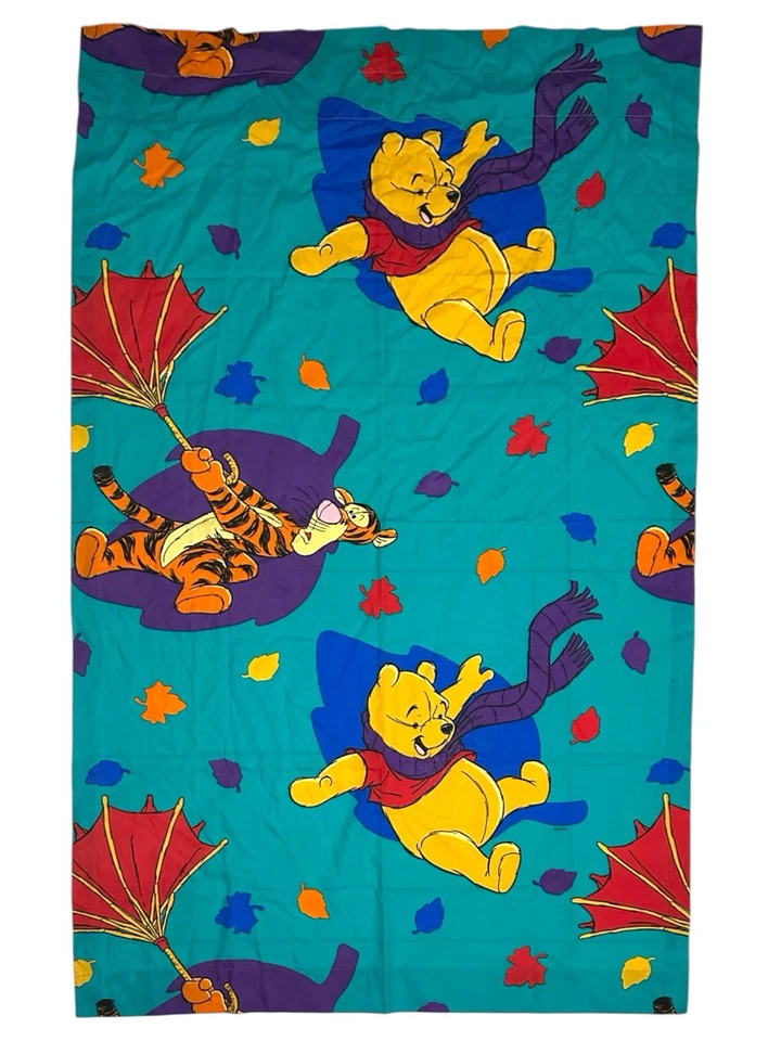 "Cortinas de bolsillo vintage Disney Winnie the Pooh & Tigger Blustery Day Rod 80""x63""" Foto 1 de 4