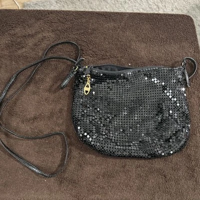 Bolso Bandolera de Noche Vintage City Knights Negro Malla Correa para el Hombro (1149-bb) Foto 1 de 4