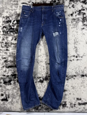 Jeans Gstar Raw Arc 3D Slim Masculino Tamanho 36x34 Distress Skater Punk - Imagem 1 de 4