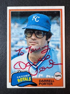 1981 Topps Darrell Porter #610 signed autograph - Image 1 of 2