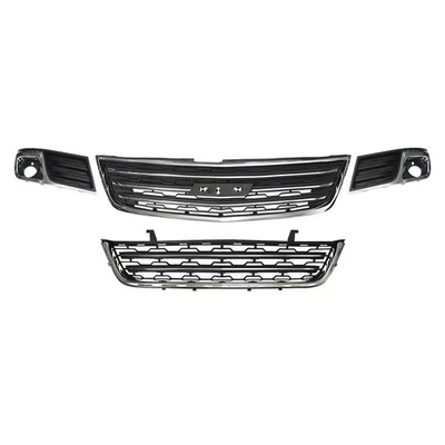 Front Bumper Grille Assembly Kit For 2013-2017 Chevy Traverse Upper&Lower Foto 1 de 4